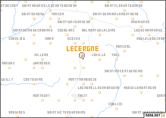 map of Le Cergne