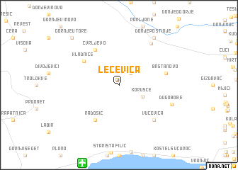 map of Lećevica