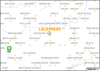 map of Le Chambon