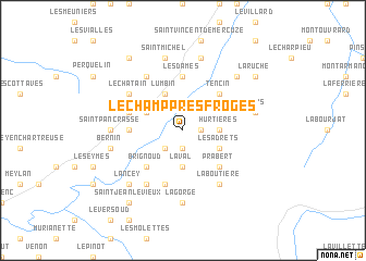 map of Le Champ-près-Froges