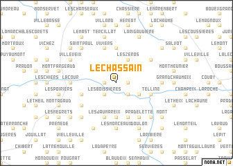 map of Le Chassain