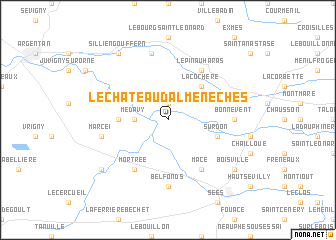 map of Le Château-dʼAlmenêches