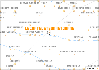 map of Le Châtelet-sur-Retourne