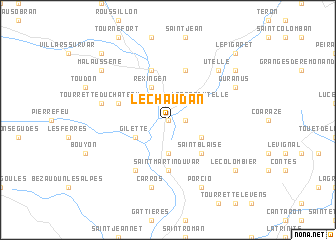 map of Le Chaudan