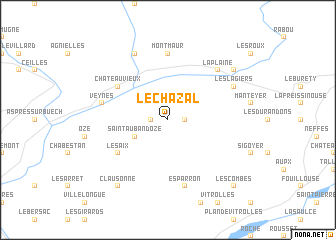 map of Le Chazal