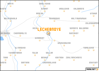 map of Lechebnoye