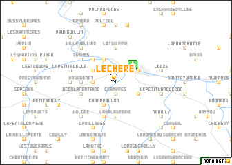 map of Léchère