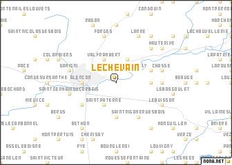 map of Le Chevain