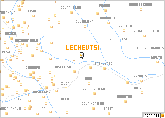 map of Lechevtsi