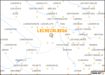 map of Le Chezal-Bedu