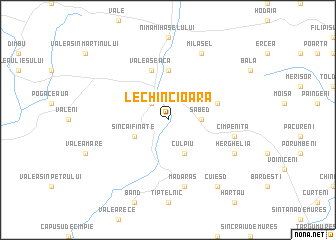 map of Lechincioara