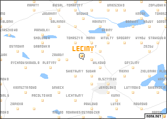 map of Łęciny