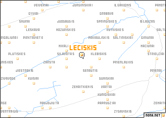 map of Leciškis