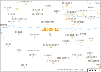 map of Leck Kill