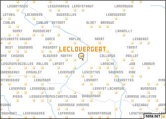 map of Le Clovergeat