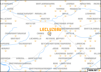 map of Le Cluzeau