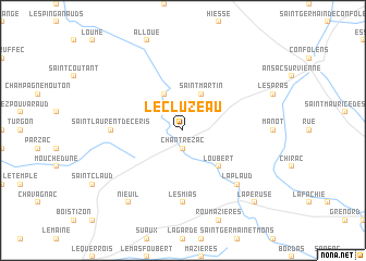 map of Le Cluzeau