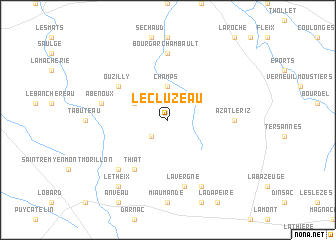 map of Le Cluzeau