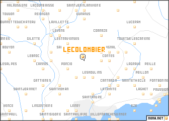 map of Le Colombier