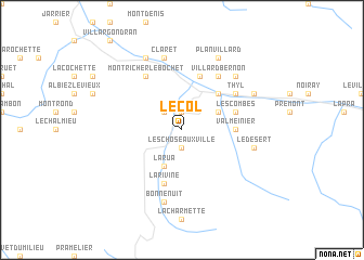 map of Le Col