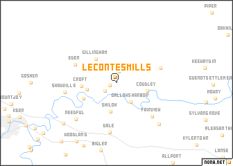 map of Lecontes Mills