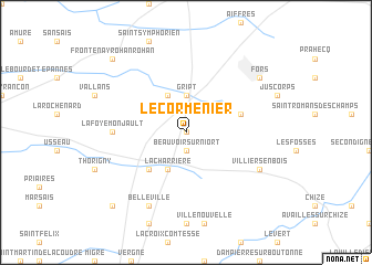 map of Le Corménier