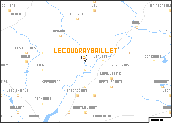 map of Le Coudray-Baillet
