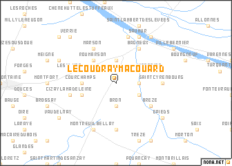 map of Le Coudray-Macouard