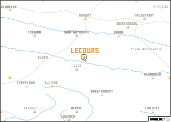 map of Le Cours