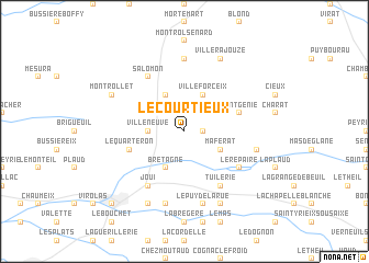 map of Le Courtieux