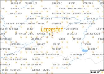 map of Le Crestet