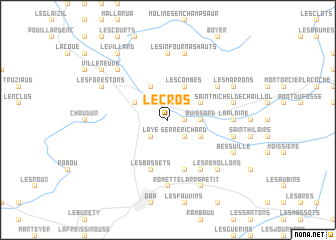 map of Le Cros