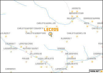 map of Le Cros