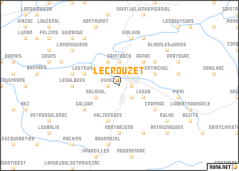 map of Le Crouzet
