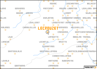 map of Le Crouzet