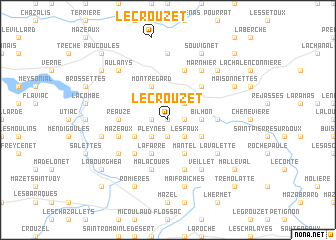 map of Le Crouzet