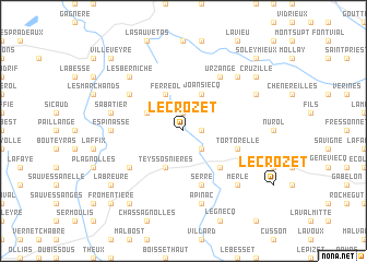 map of Le Crozet