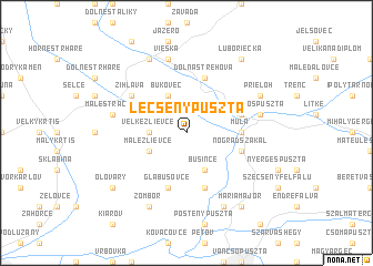 map of Lecsénypuszta