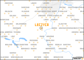 map of Łęczyca