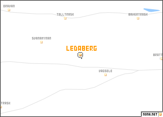 map of Ledåberg