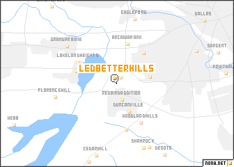 map of Ledbetter Hills