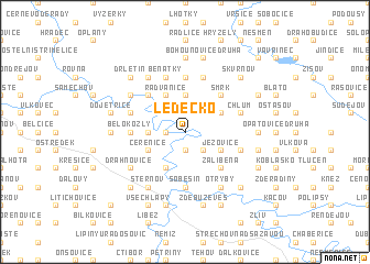 map of Ledečko