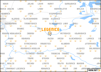 map of Ledenice