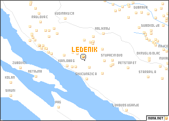 map of Ledenik