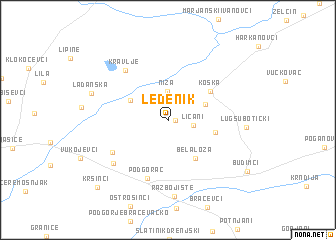 map of Ledenik