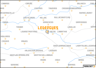 map of Lédergues