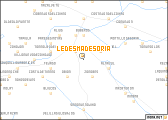 map of Ledesma de Soria