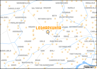 map of Ledhār Kuhna