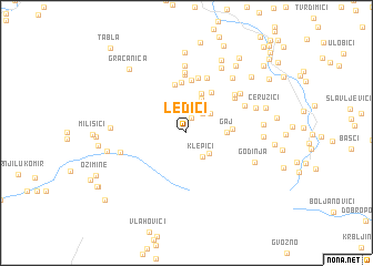 map of Ledići