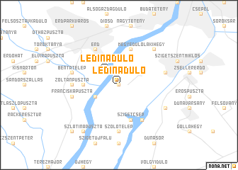 map of Ledinadůlő